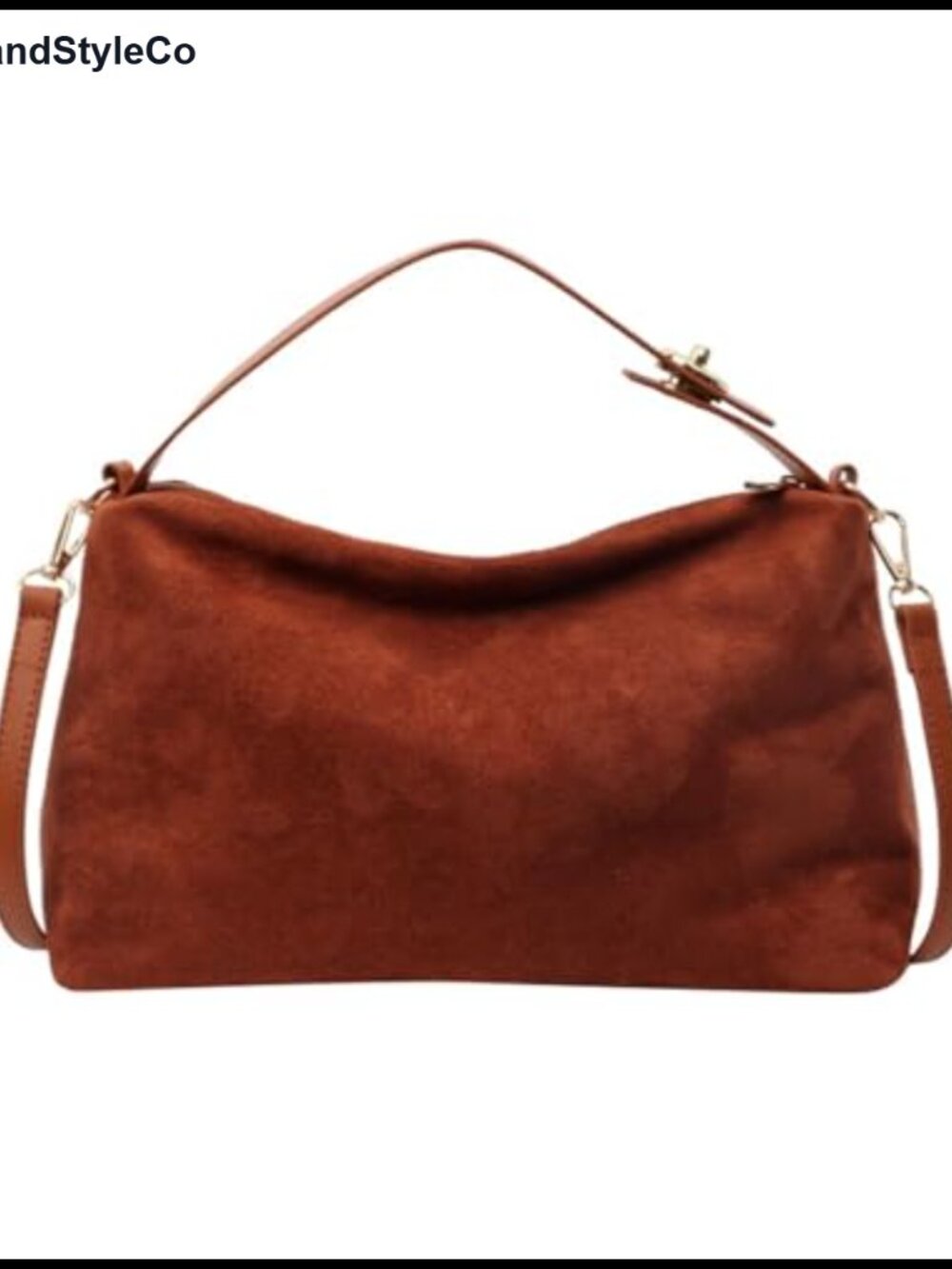 Faux Suede Handbag Crossbody Shoulder Tote for Work Office
